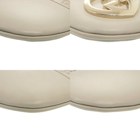 GUCCI White Leather Love Shoulder Bag - Picture 5 of 8